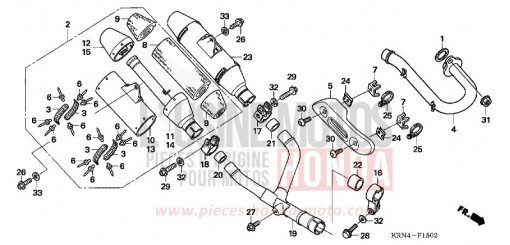 ABGAS-SCHALLDAEMPFER (CRF250R6) CRF250R6 de 2006
